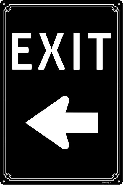 12x16"Exit Sign with Right Arrow - High-Intensity Aluminum Parking Lot Sign, Weatherproof &