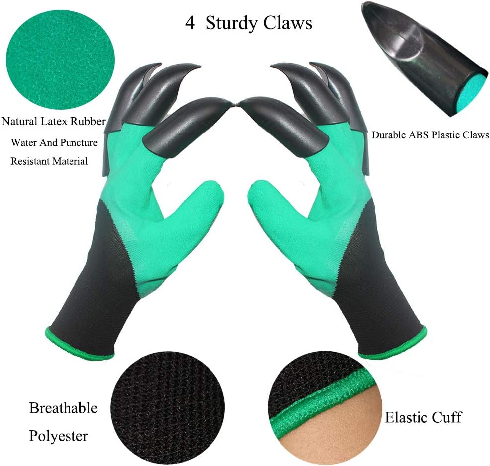 DCCPAA Garden Gloves with Claws,Claw Gardening Gloves for Digging,Planting, Weeding