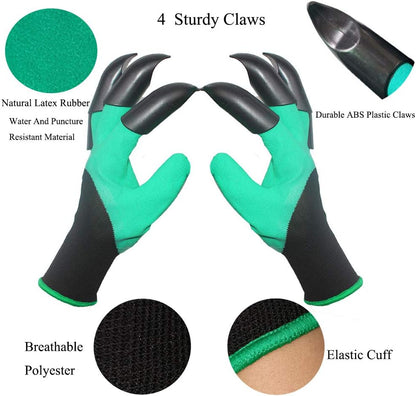 DCCPAA Garden Gloves with Claws,Claw Gardening Gloves for Digging,Planting, Weeding