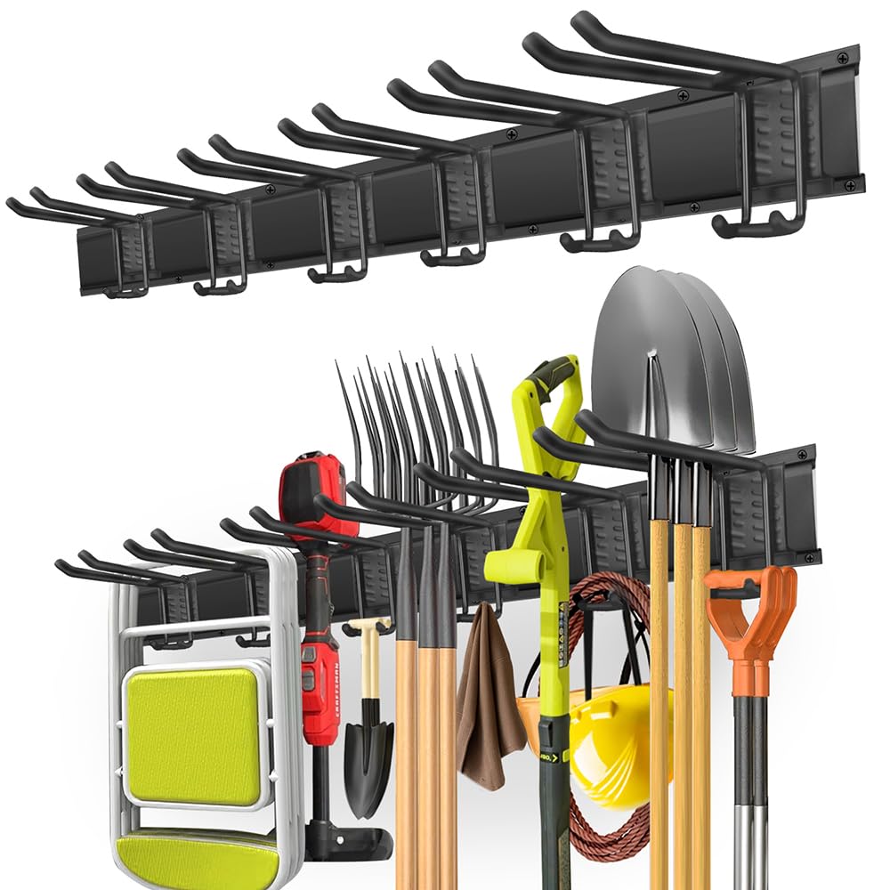 PIYILO 48 in Garage Tool Organizer Wall Mount, Adjustable Tool Storage Rack