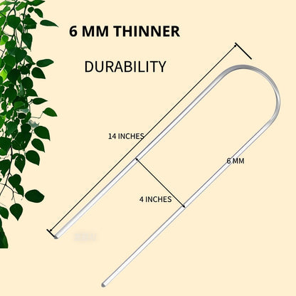 2 Pack U-Shaped Clear Acrylic Plant Supports - 14 inches Indoor/Outdoor Climbing Vine Trellis for