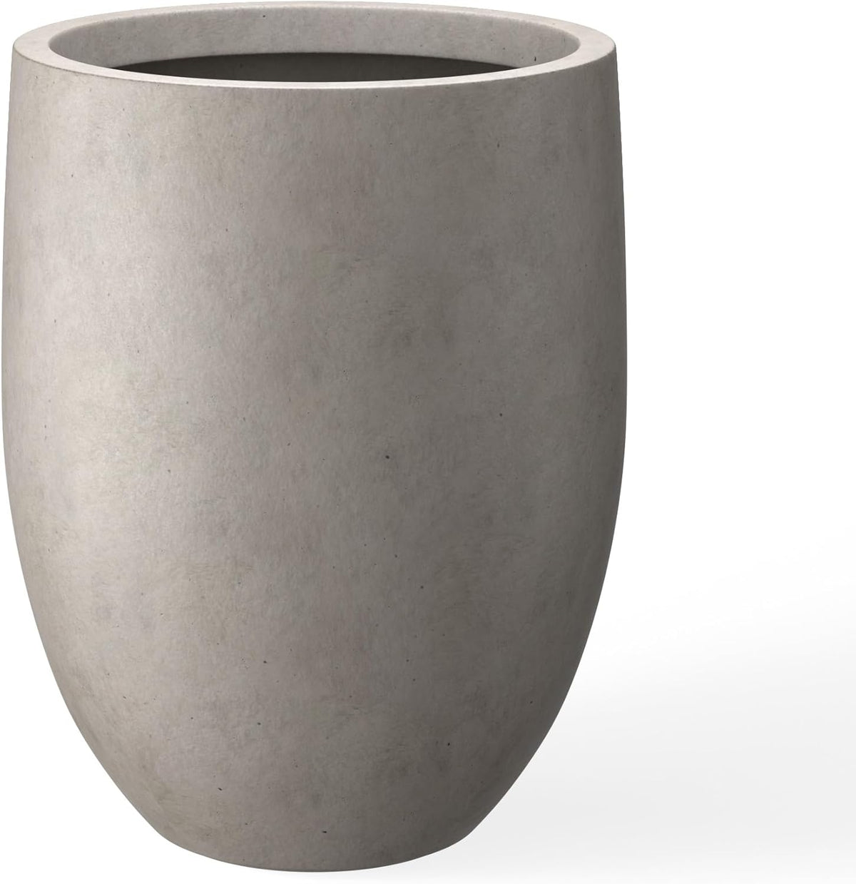 Kante 21.7" H Weathered Concrete Tall Planter, Large Outdoor Indoor Decorative Pot with Drainage