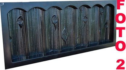 Concrete Mold Edge Stone Mold Log Edging Border ABC Plastic Sold 1 Piece (Br12-Small)