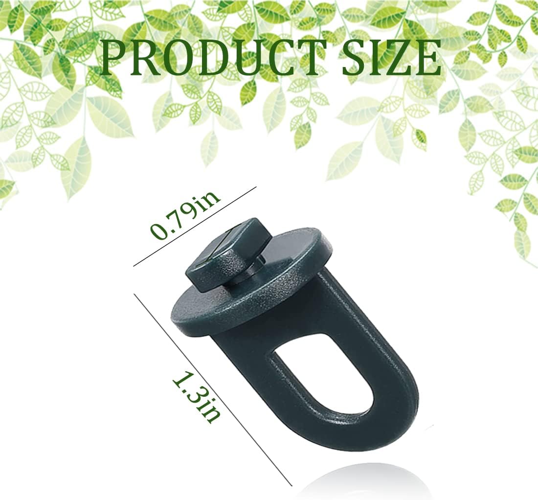 ELANE 30 Pcs Greenhouse Hooks and Twist Clips, Plastic Fixing Clips for Outdoor Garden Hanging