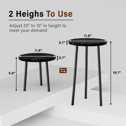 Plant Stand Indoor 2 Pack: Corner Wood 20 Inch Plant Stand Mid Century Modern Decor - Small Round