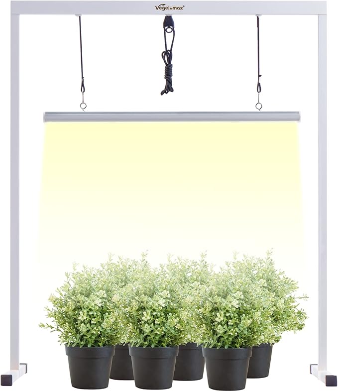 50W LED 2 feet Grow Light Lamp with Stand Rack CRI90+ for Horticulture Indoor Plant Growth Veg