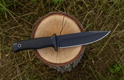 Tactical Fixed Blade Knife, 5.87 inch Blade, 4.65 inch Kray-Ex Handle, Stonewashed 420 Stainless