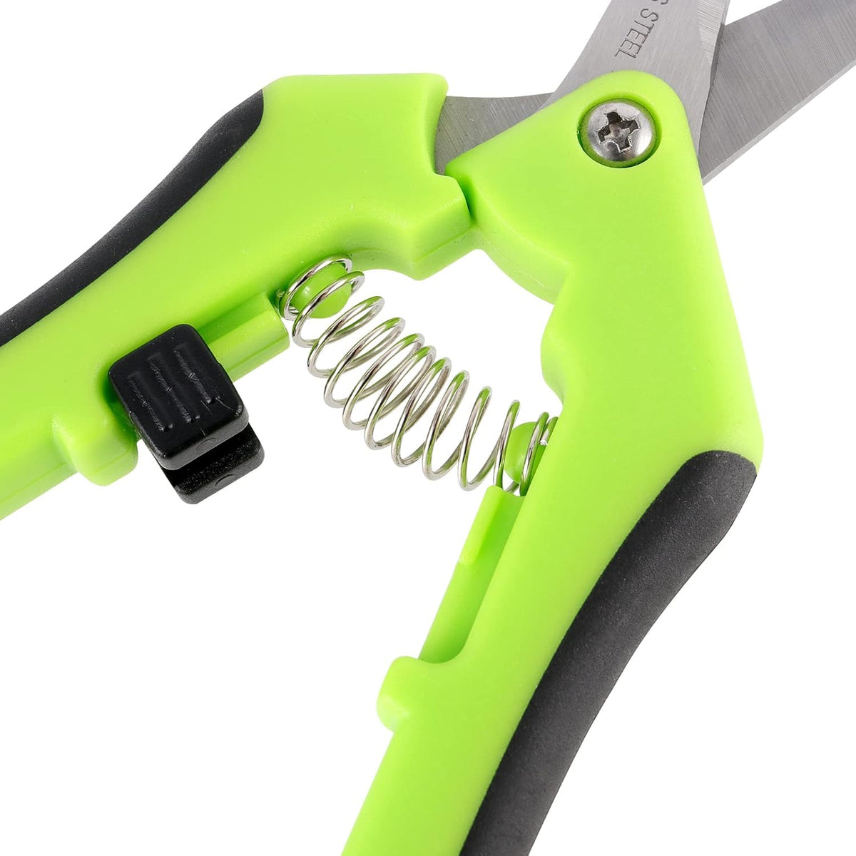 PINGEUI 12 Pack 6.5 Inches Green Micro Tip Pruning Snips, Bud Trimming Scissors with Straight Tip