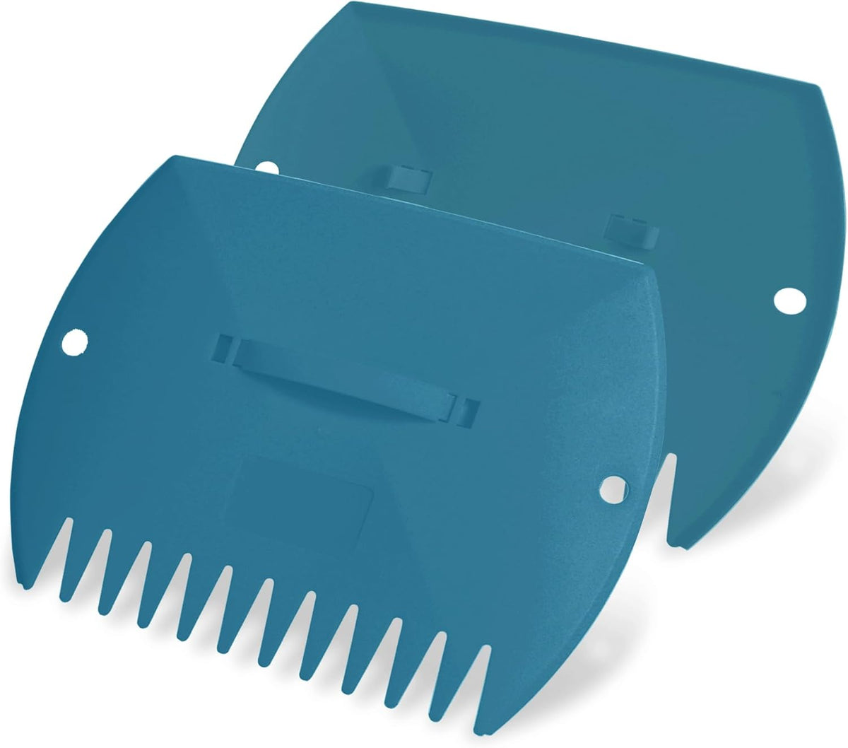 GardenHOME Leaf Scoops Hand Rakes, Large Leaf Grabbers for Yard Work and Garden Use, Clear and