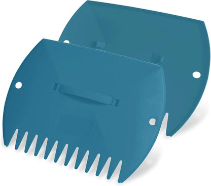 GardenHOME Leaf Scoops Hand Rakes, Large Leaf Grabbers for Yard Work and Garden Use, Clear and