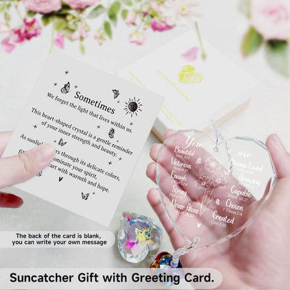 Christian Gifts for Women Birthday, Bible Verse Crystal Suncatcher Inspirational Gifts for Friends