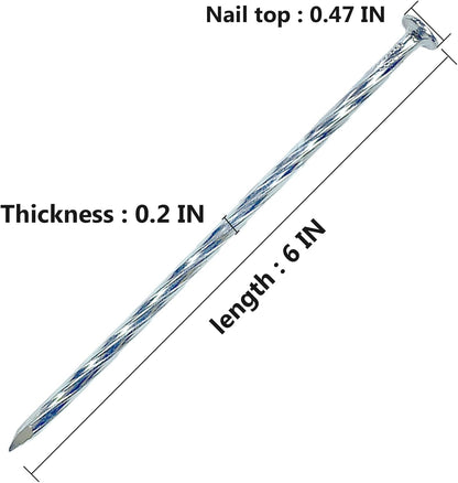 Artificial Turf Stakes Galvanized Spiral Landscape Spikes 6IN Weed Barrier Fabric Stakes for Paver