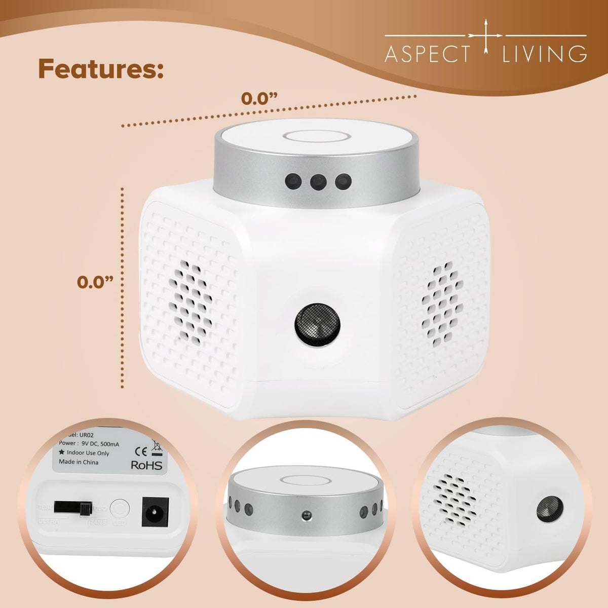Ultrasonic Pest Repeller Plug in – White 4 Modes Rodent Repellent for Mice, Rats, Squirrels, Bats