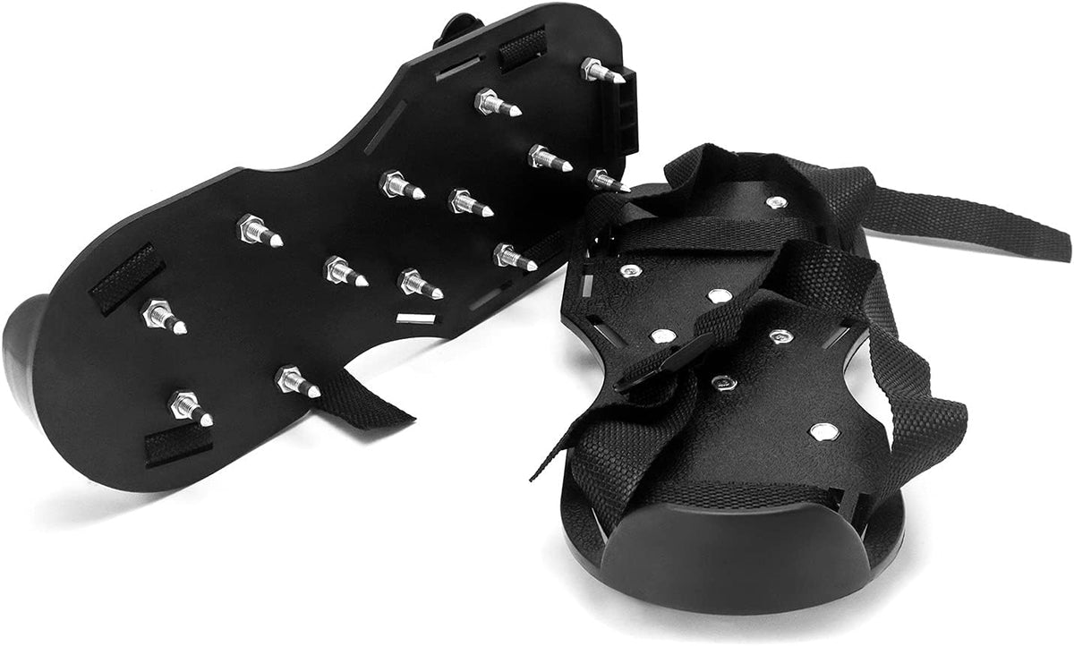 QWORK Gunite Spiked Shoes With 3/4” Short Spikes Perfect For Epoxy Floor, Overlays, Cover