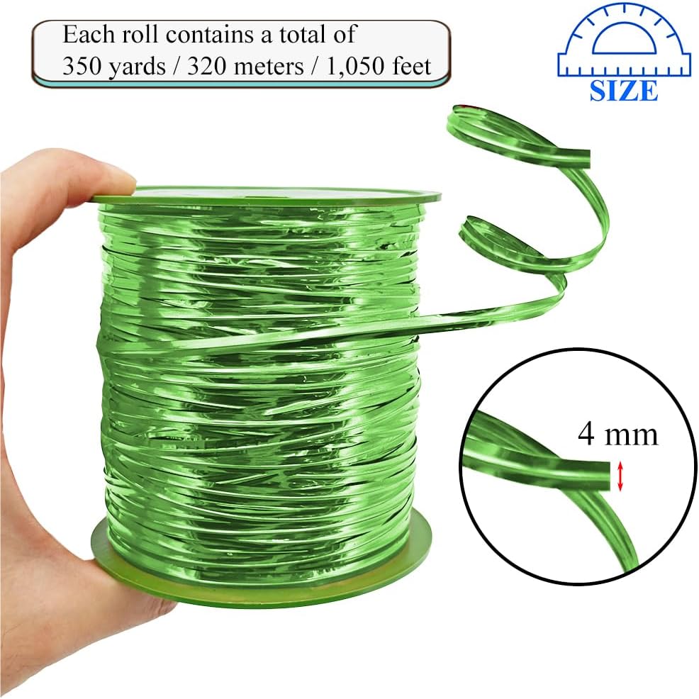 HAHIYO 350Yards/1050Feet/320M Green Metal Twist Ties for Bread Candy Coffee Plant Garden Cellophane