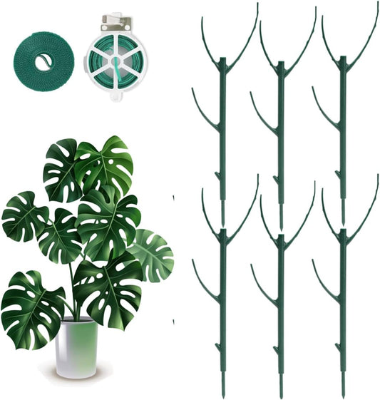 6 Pack Stackable Plant Support Stakes, 43inch Climbing Plant Sticks Structures for Monstera with