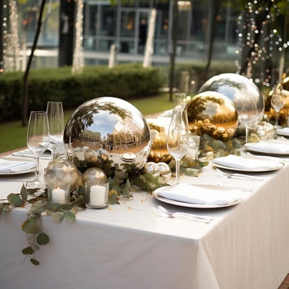 Balsa Circle 16 in Silver Stainless Steel Globe Gazing Reflective Mirror Balls Outdoor Garden Decor