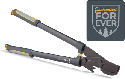 Woodland Tools Super Duty Lopper, 32 Inch Geared Bypass Branch Cutter with Soft Grip Handles