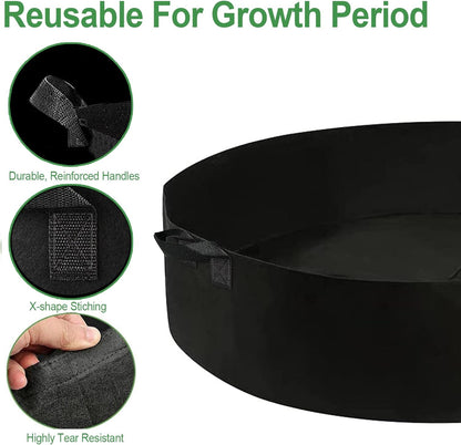 2-Pack 50 Gallon Plant Grow Bags, Large Fabric Raised Garden Bed with Handles,Durable Garden Beds