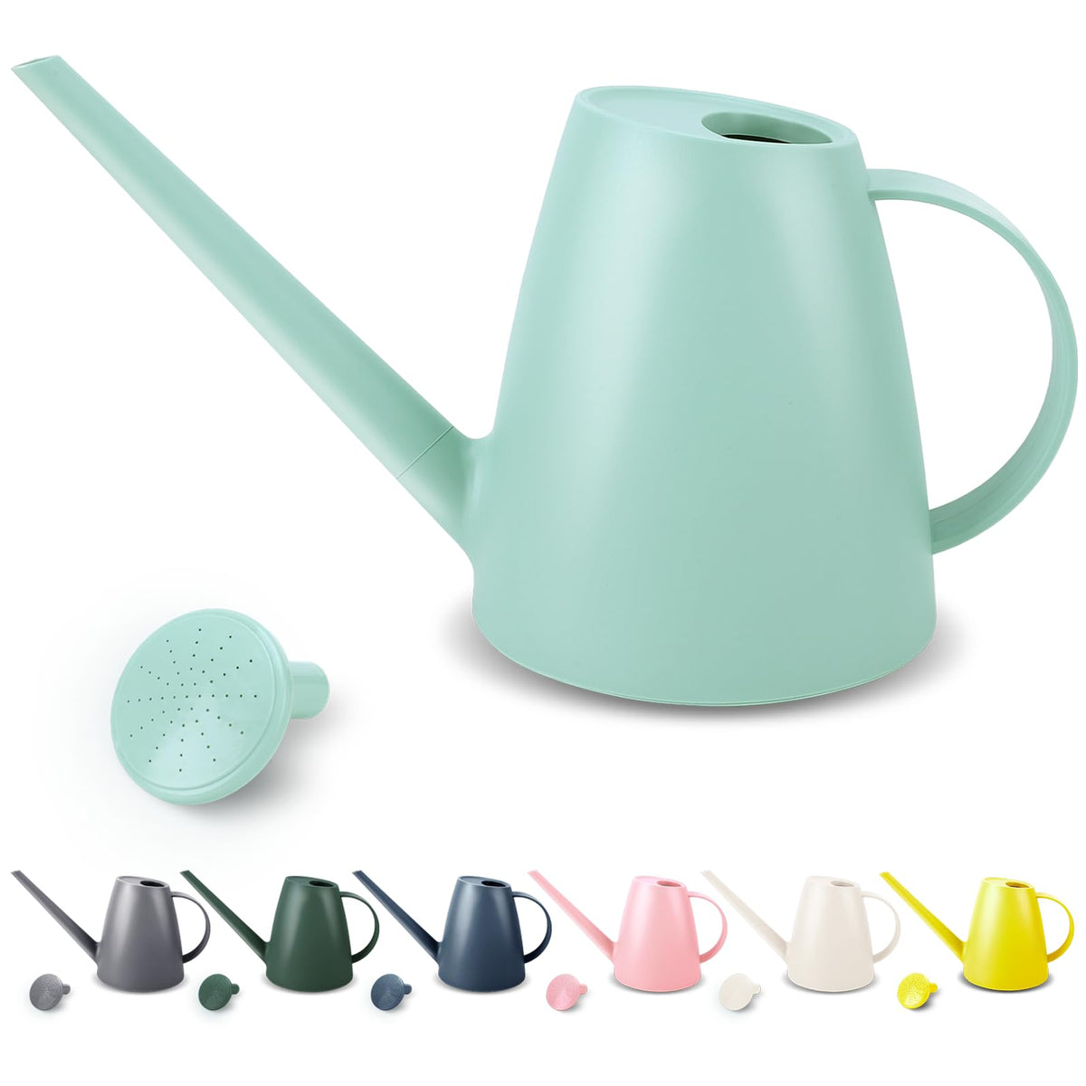 1.8L Watering Can, Small Watering Can for Indoor Plants with Long Spout