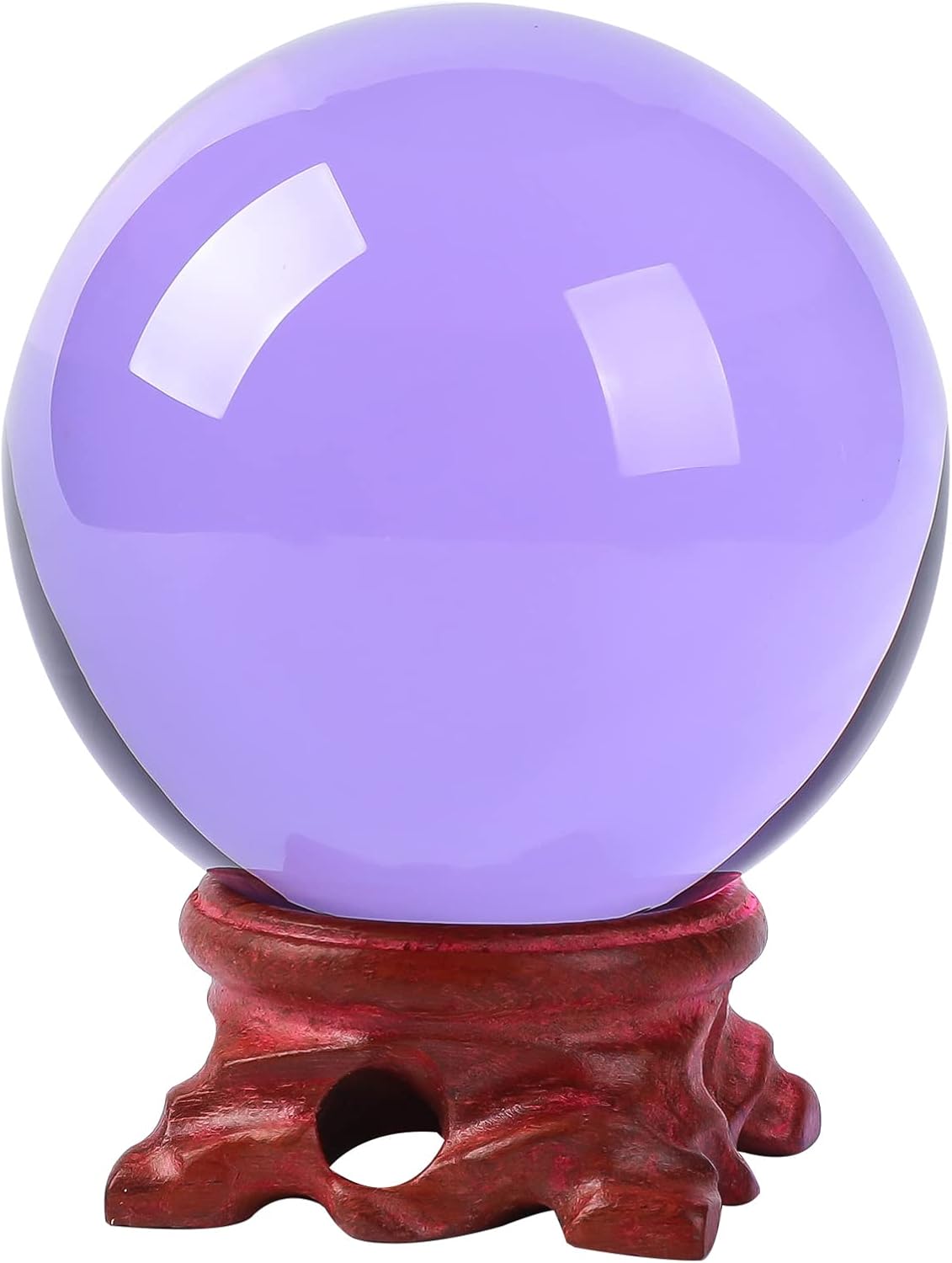 Purple Crystal Ball 60mm Crystal Ball with Wooden Stand and Gift Box for Magic,lensball