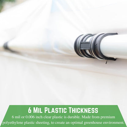Farm Plastic Supply - Clear Greenhouse Plastic Sheeting - 6 mil - (12' x 60') - 4 Year UV Resistant