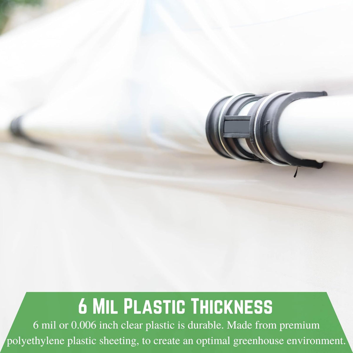 Farm Plastic Supply - Clear Greenhouse Plastic Sheeting - 6 mil - (20' x 25') - 4 Year UV Resistant