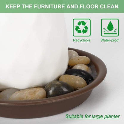 TITE Plant Saucer 16 inch,Heavy Large Planter Durable Thicker Plastic Plant Trays for Indoors and