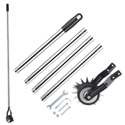 Edger Lawn Tool 67.3 Inch Manual Grass Edger with 4 Sections Stainless Steel Handle and Wheel