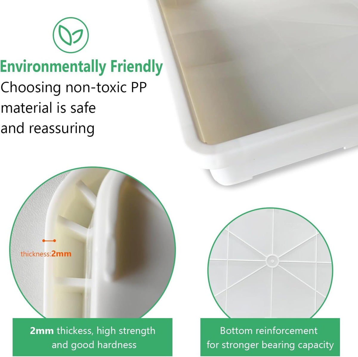 5 Pack Nursery Pot Tray, Carrying and Holding Plant Tray for Pot 24 Cell Carrying Holder Drainage
