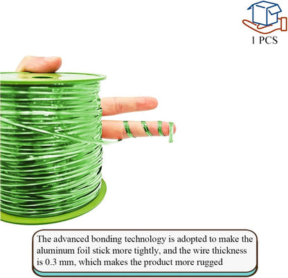 HAHIYO 350Yards/1050Feet/320M Green Metal Twist Ties for Bread Candy Coffee Plant Garden Cellophane