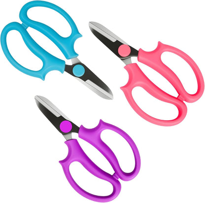 Garden Flower Scissors,3 PCS Stainless Steel Fresh Flower Cutter with Comfortable Grip Handles