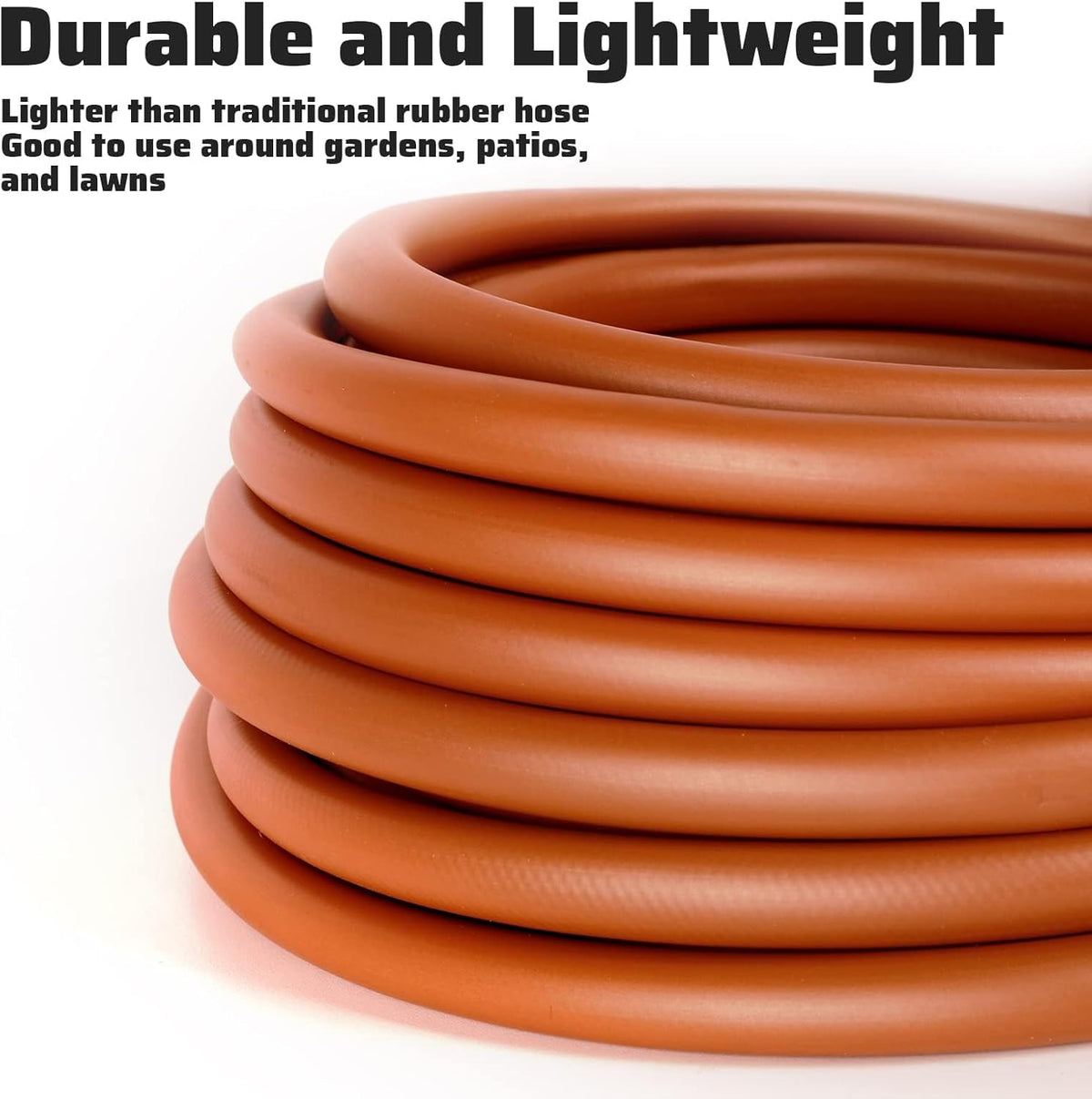Worth Short Lead-in Hybrid Garden Hose 5/8 in. x 10 ft. -Kink Free, No Leaking, Male/Female