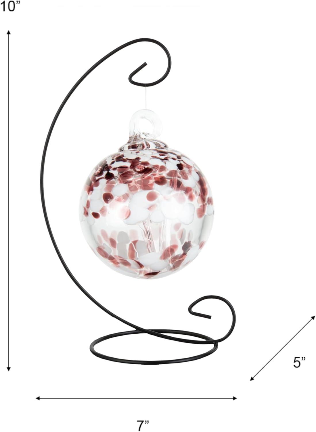 Dale Tiffany AC24027-D4 Rainbow Tree of Life Hand Blown Art Glass Ornament Witch Globe Gazing Ball