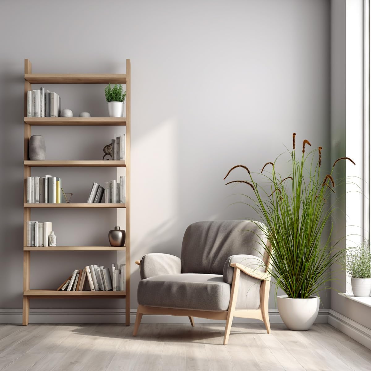 Artificial Plant 5ft(1pack) Tall Artificial Grass Plant,Faux Plants Indoor Home Decorative