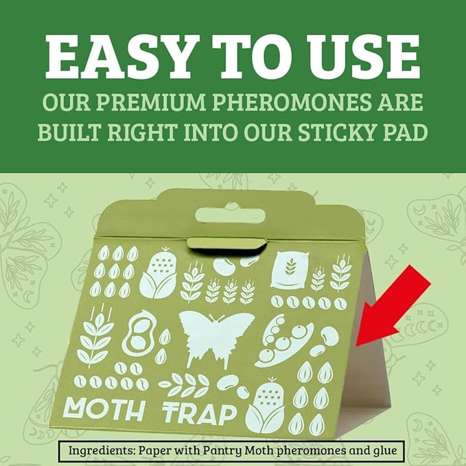Pantry Moth Traps 6-Pack | Child and Pet Safe Pantry Protection | No Insecticides | Premium