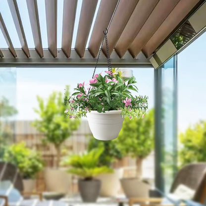 Plant Pots Set of 5, 10" Outside Diameter Flower Pots, 8.5" Inner Diameter Plant Planters with