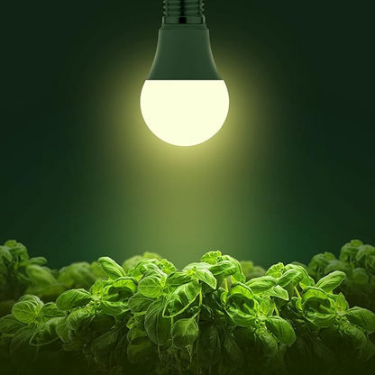 Briignite 4 Pack Grow Light Bulbs, LED White Bulb A19 Bulb, Full Spectrum Plant Bulbs E26 Base, 11W