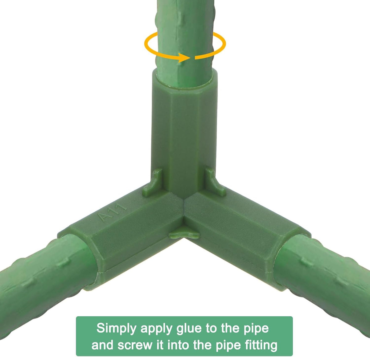 16 Pcs 19mm Greenhouse Frame Building Connectors, 4 Types Pipe Fitting for Grape Trellis/Sunscreen
