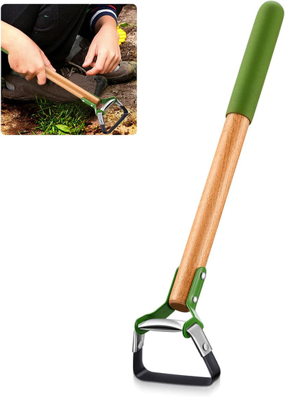 1 Pcs Mini Garden Hula Hoes for Weeding Long Stirrup Hoe Tools Scuffle Hoe Garden Tool for Lawn
