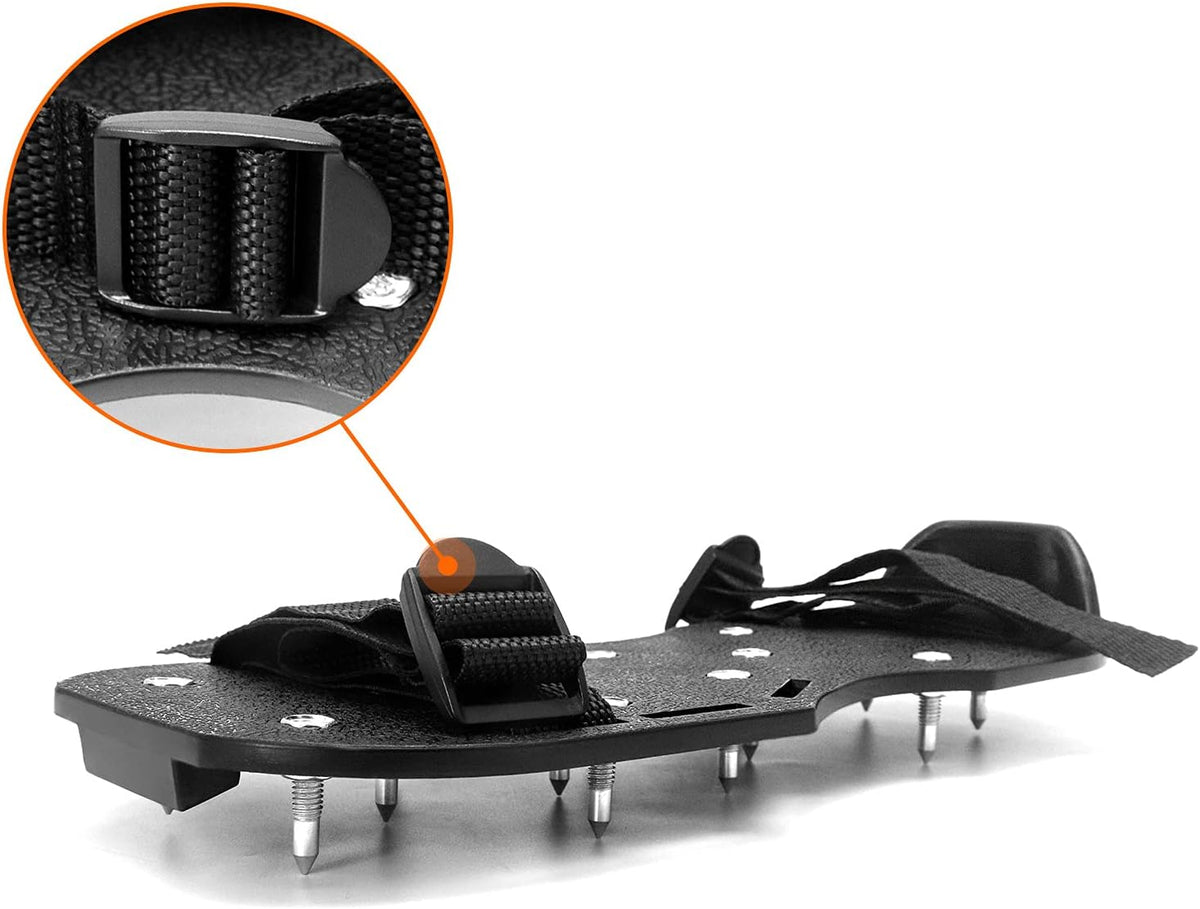 QWORK Gunite Spiked Shoes With 3/4” Short Spikes Perfect For Epoxy Floor, Overlays, Cover