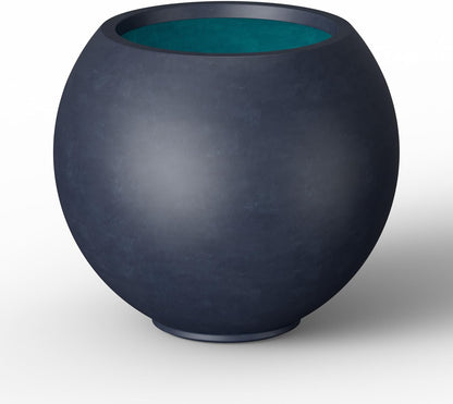 Kante Round Concrete Flower Pot, 19.3 Inch Dia (14" Opening) Sphere Shape Design Planter with