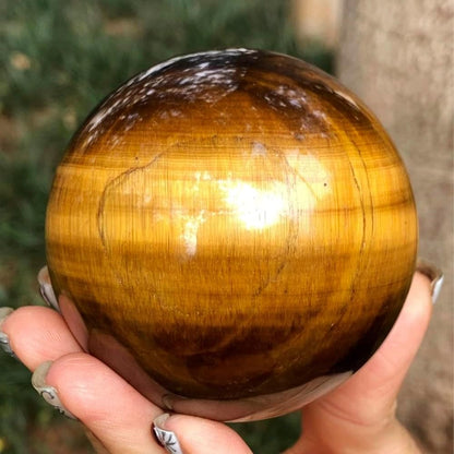 5-6CM/1.97-2.36inch Ttiger Eyes Crystal Ball Polished Natural Tiger Eye Stone Sphere Decorative