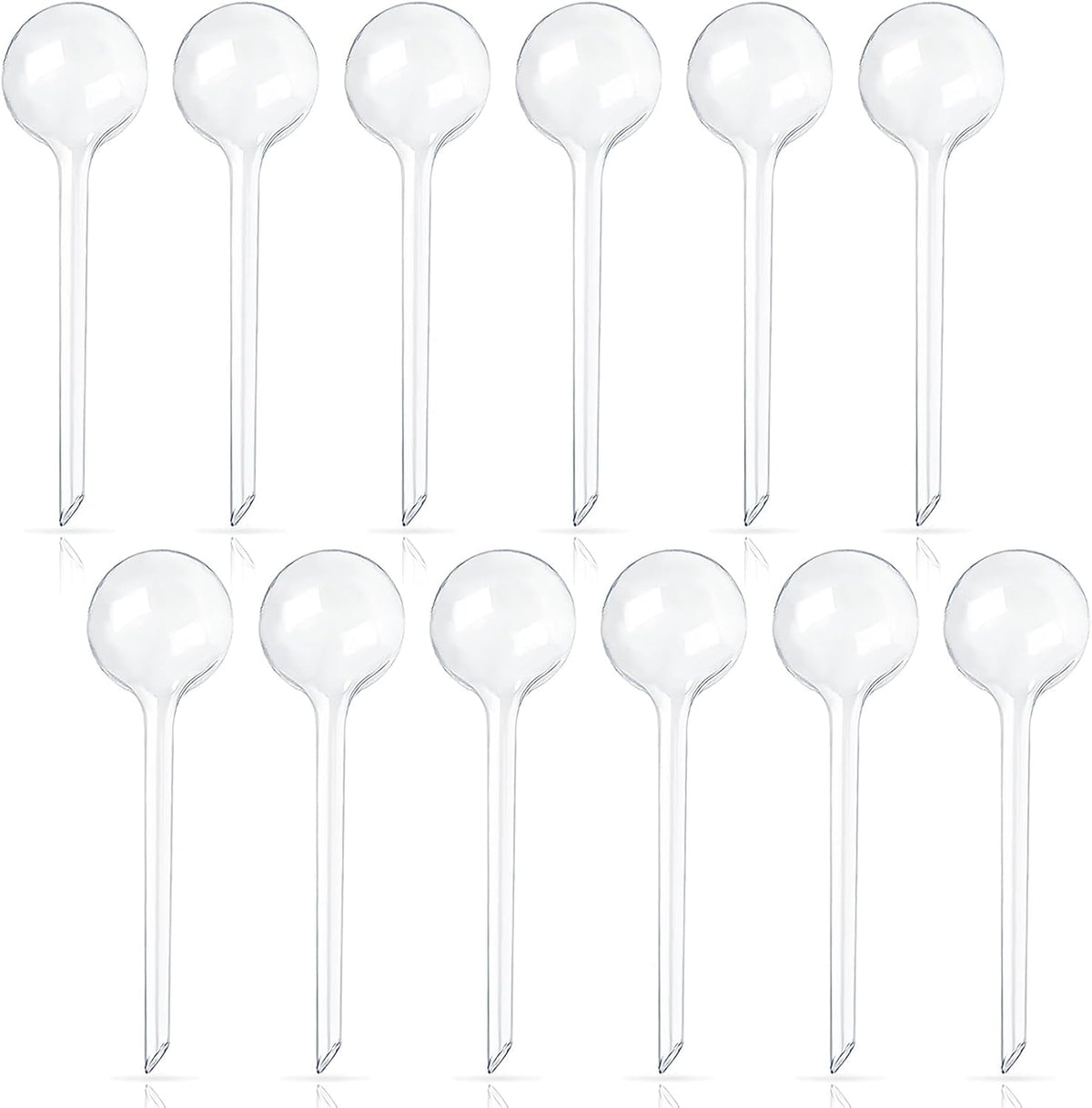 12 Pcs Large Plastic Self-Watering Bulbs,Clear Automatic Watering Globes,Clear Automatic Watering