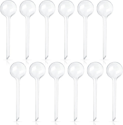 12 Pcs Large Plastic Self-Watering Bulbs,Clear Automatic Watering Globes,Clear Automatic Watering
