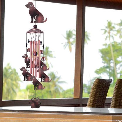 36 Inch Dogs Wind Chimes Outdoor/Indoor Decor - Metal Dog Musical Wind Bells, Mobile Romantic Dog