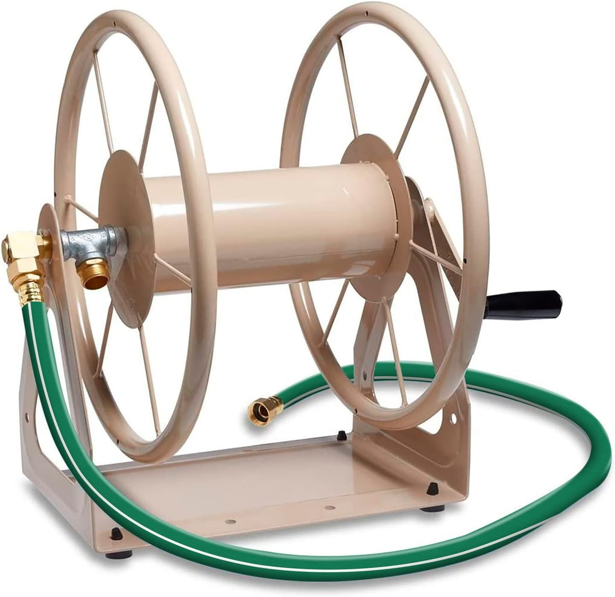 Worth Short Lead-in Green Garden Hose 5/8 in. x 6 ft. -Kink Free, No Leaking, Male/Female Fittings