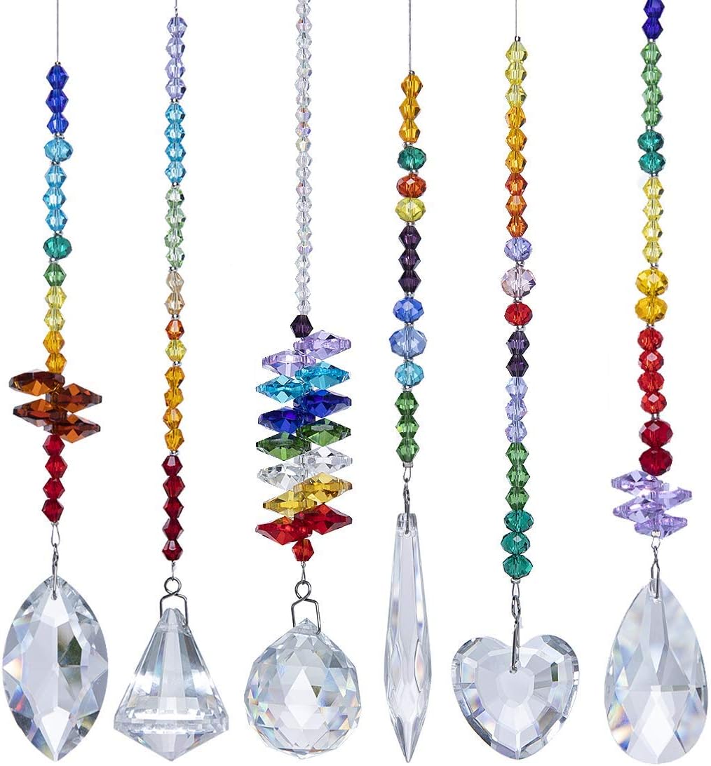H&D HYALINE & DORA Colorful Crystals Glass Pendants Chandelier Suncatchers Prisms Hanging Ornament