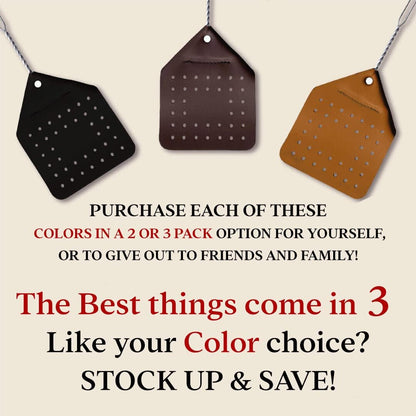 Leather Fly Swatter Set (1 Pack) – 17” Amish-Made Fly Swat w/Real Leather Paddle – Fly Swatters