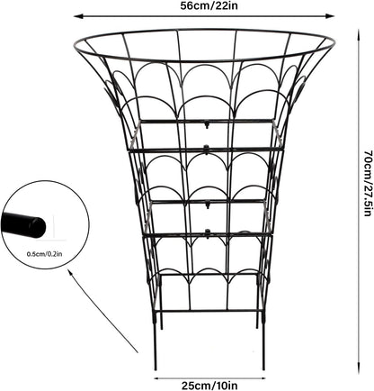 COOOXIM Peony Cages & Supports - Metal Plant Obelisk Trellis for Outdoor Use, 27.5 x 22 Inches